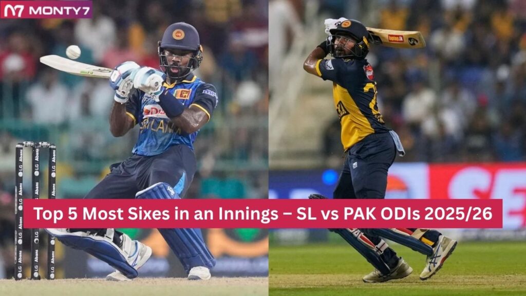 Most Sixes in an Innings – SL vs PAK ODIs 2025/26