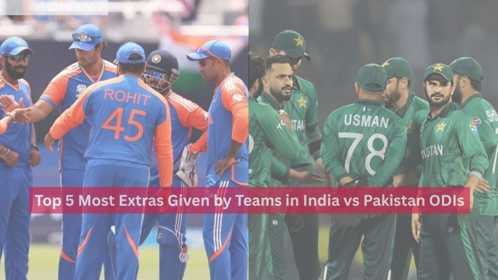 Most Extras Given by Teams in India vs Pakistan ODIs