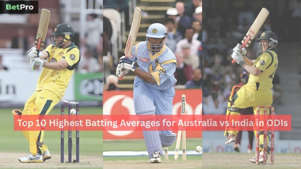 Highest Batting Averages for Australia vs India in ODIs