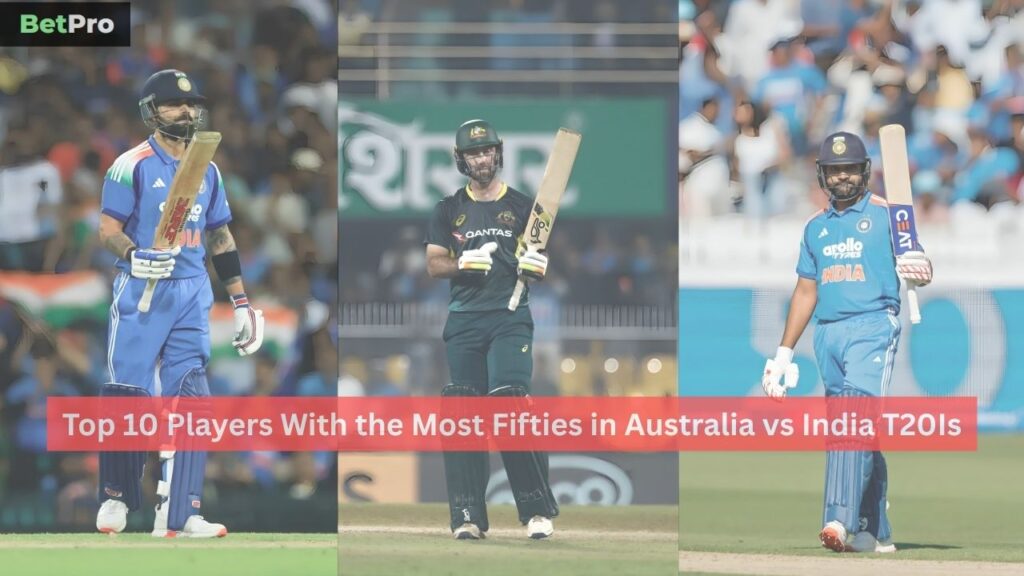Most Fifties in Australia vs India T20Is