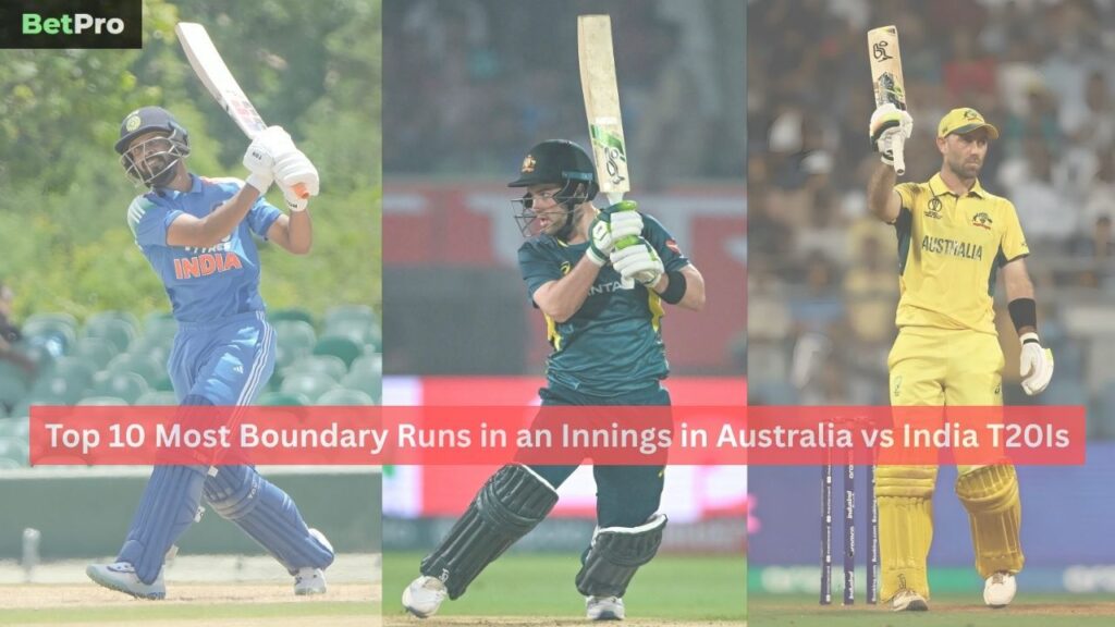 Most Boundary Runs in an Innings in Australia vs India T20Is