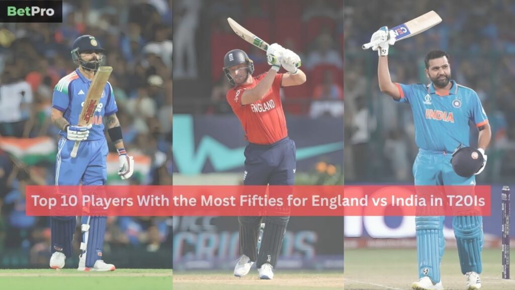 Most Fifties for England vs India in T20Is